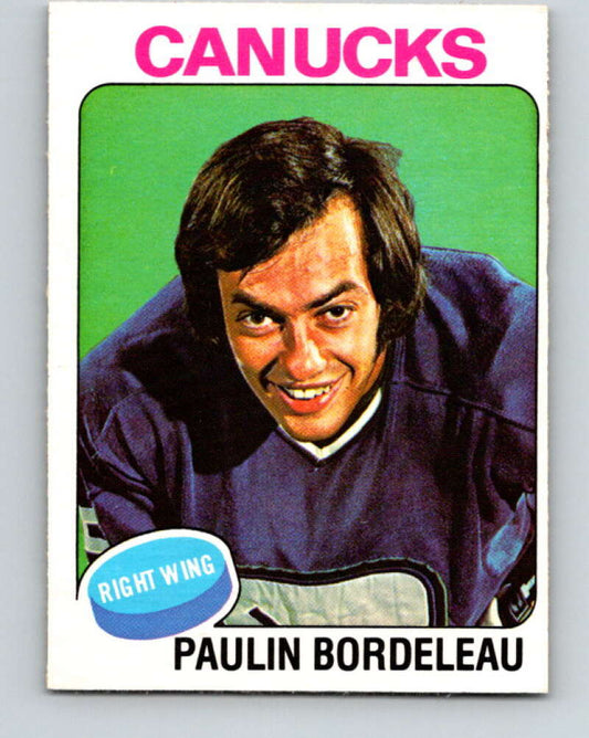 1975-76 O-Pee-Chee #151 Paulin Bordeleau  Vancouver Canucks  V5832