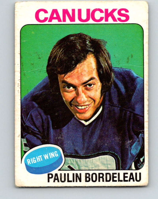 1975-76 O-Pee-Chee #151 Paulin Bordeleau  Vancouver Canucks  V5834