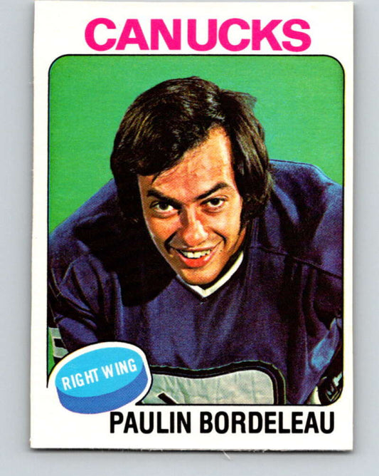 1975-76 O-Pee-Chee #151 Paulin Bordeleau  Vancouver Canucks  V5835