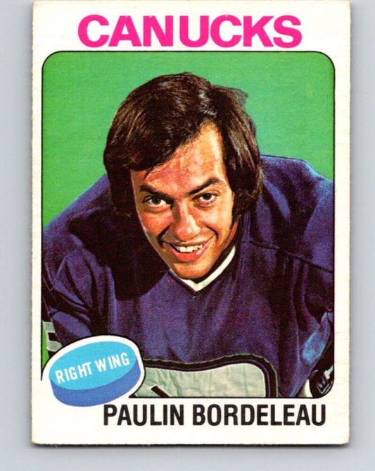 1975-76 O-Pee-Chee #151 Paulin Bordeleau  Vancouver Canucks  V5837