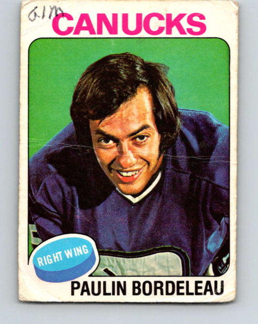 1975-76 O-Pee-Chee #151 Paulin Bordeleau  Vancouver Canucks  V5838
