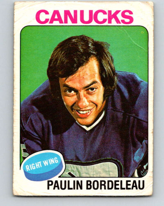 1975-76 O-Pee-Chee #151 Paulin Bordeleau  Vancouver Canucks  V5839