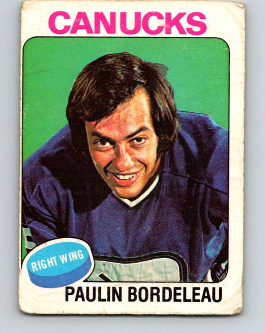 1975-76 O-Pee-Chee #151 Paulin Bordeleau  Vancouver Canucks  V5841