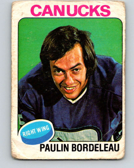 1975-76 O-Pee-Chee #151 Paulin Bordeleau  Vancouver Canucks  V5842
