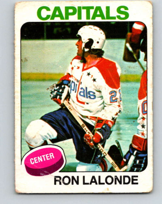 1975-76 O-Pee-Chee #152 Ron Lalonde  RC Rookie Washington Capitals  V5845
