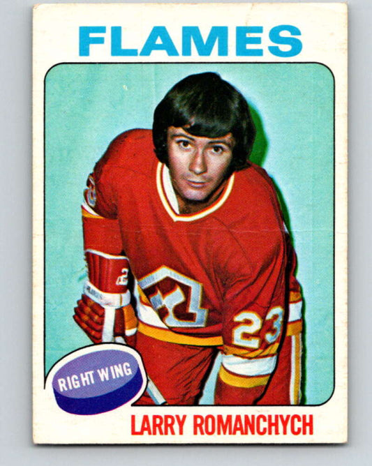 1975-76 O-Pee-Chee #153 Larry Romanchych  Atlanta Flames  V5851