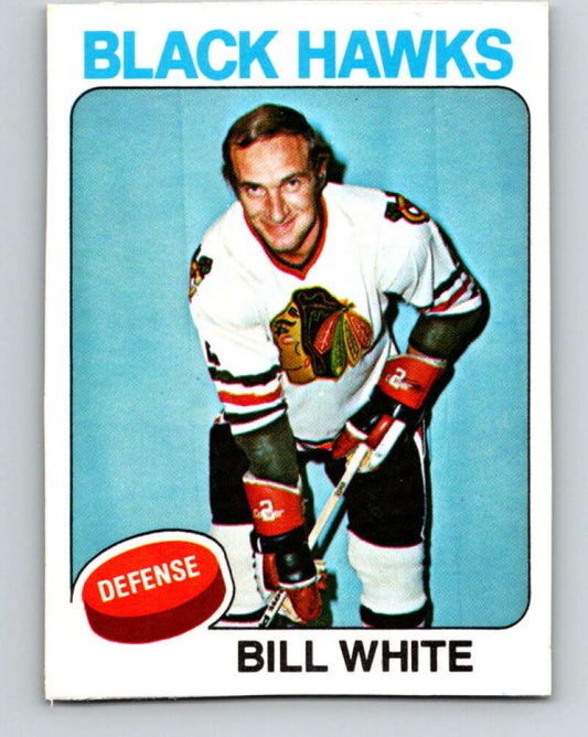 1975-76 O-Pee-Chee #157 Bill White  Chicago Blackhawks  V5867