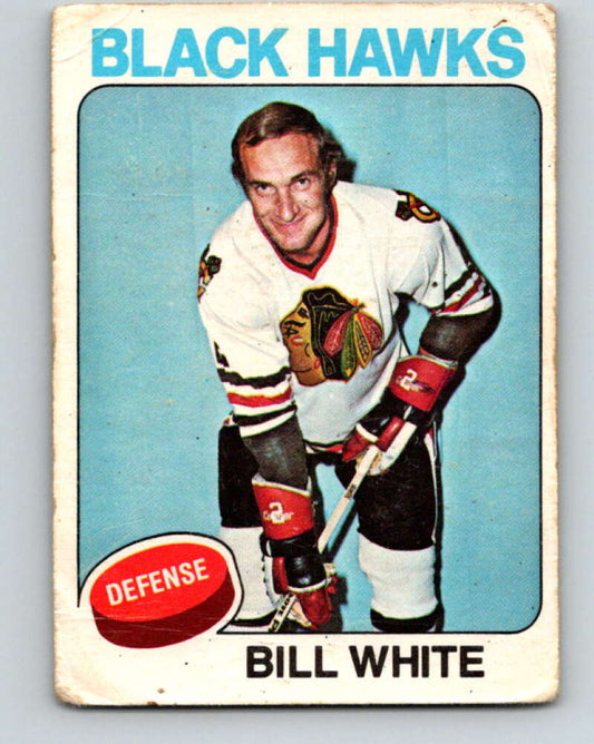 1975-76 O-Pee-Chee #157 Bill White  Chicago Blackhawks  V5869