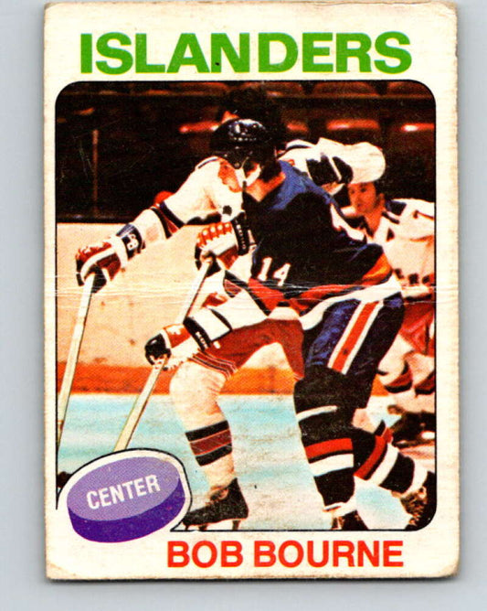 1975-76 O-Pee-Chee #163 Bob Bourne  RC Rookie New York Islanders  V5896
