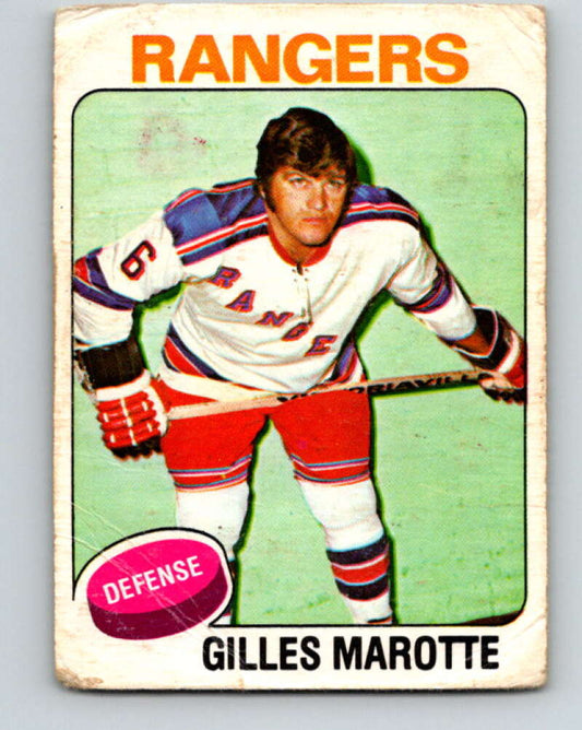 1975-76 O-Pee-Chee #164 Gilles Marotte  New York Rangers  V5897
