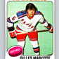 1975-76 O-Pee-Chee #164 Gilles Marotte  New York Rangers  V5901
