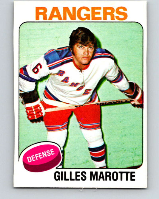 1975-76 O-Pee-Chee #164 Gilles Marotte  New York Rangers  V5901