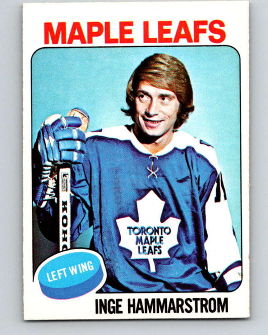 1975-76 O-Pee-Chee #168 Inge Hammarstrom  Toronto Maple Leafs  V5916