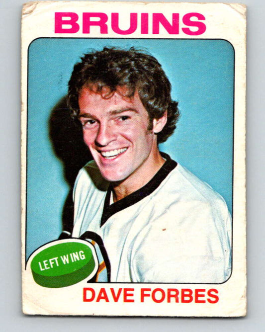 1975-76 O-Pee-Chee #173 Dave Forbes  Boston Bruins  V5940