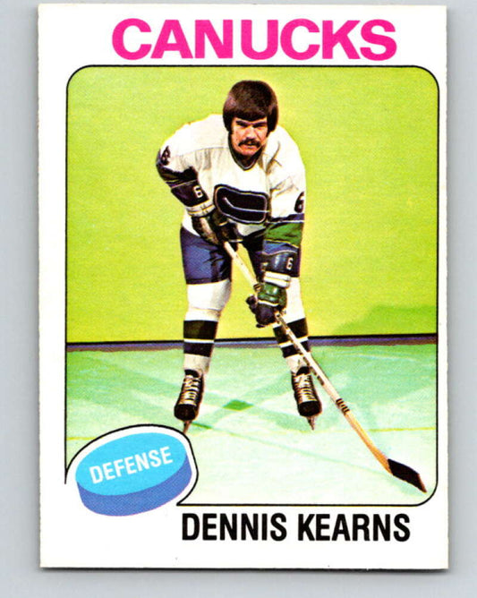 1975-76 O-Pee-Chee #188 Dennis Kearns  Vancouver Canucks  V5998