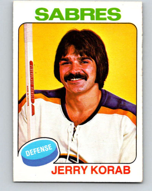 1975-76 O-Pee-Chee #192 Jerry Korab  Buffalo Sabres  V6009