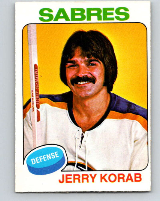 1975-76 O-Pee-Chee #192 Jerry Korab  Buffalo Sabres  V6010