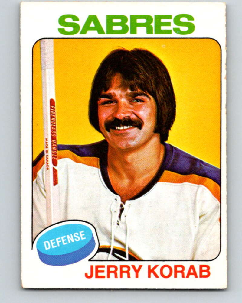 1975-76 O-Pee-Chee #192 Jerry Korab  Buffalo Sabres  V6011