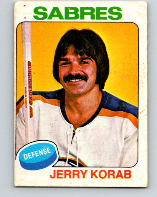1975-76 O-Pee-Chee #192 Jerry Korab  Buffalo Sabres  V6012