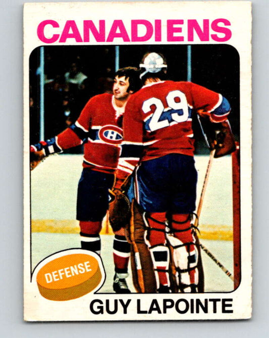1975-76 O-Pee-Chee #198 Guy Lapointe  Montreal Canadiens  V6033