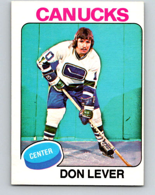 1975-76 O-Pee-Chee #206 Don Lever  Vancouver Canucks  V6066
