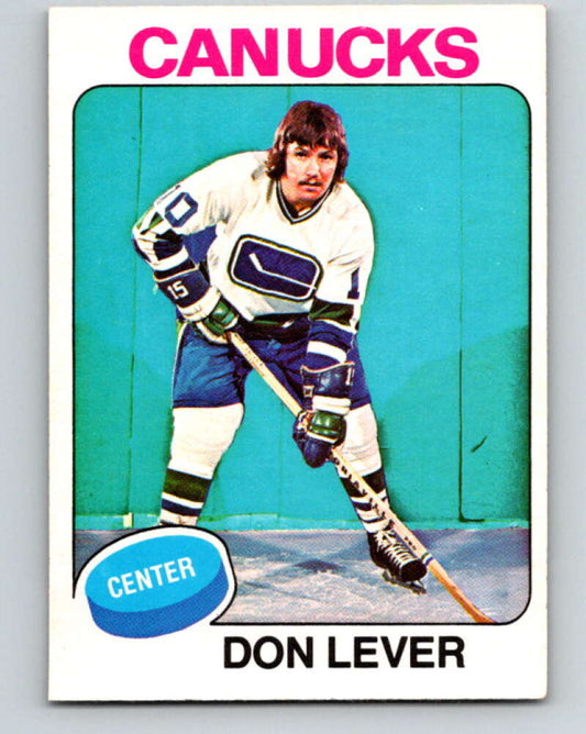 1975-76 O-Pee-Chee #206 Don Lever  Vancouver Canucks  V6067