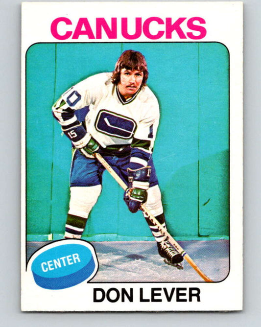 1975-76 O-Pee-Chee #206 Don Lever  Vancouver Canucks  V6068