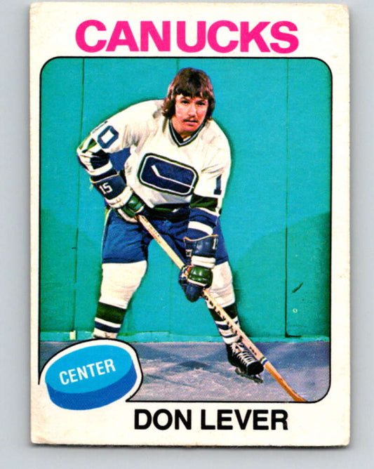 1975-76 O-Pee-Chee #206 Don Lever  Vancouver Canucks  V6070