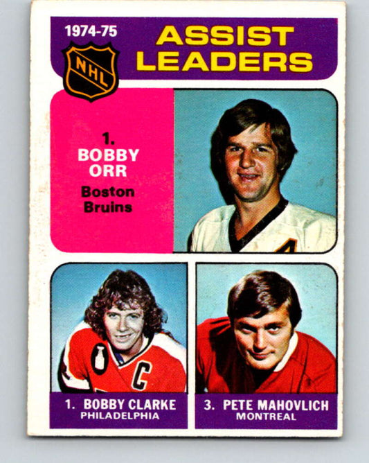 1975-76 O-Pee-Chee #209  Orr/Clarke LL   Bruins/ Flyers  V6083