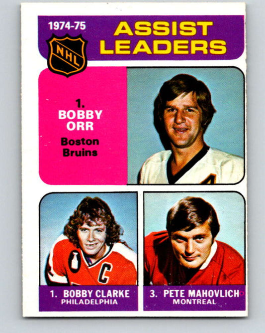 1975-76 O-Pee-Chee #209  Orr/Clarke LL   Bruins/ Flyers  V6084