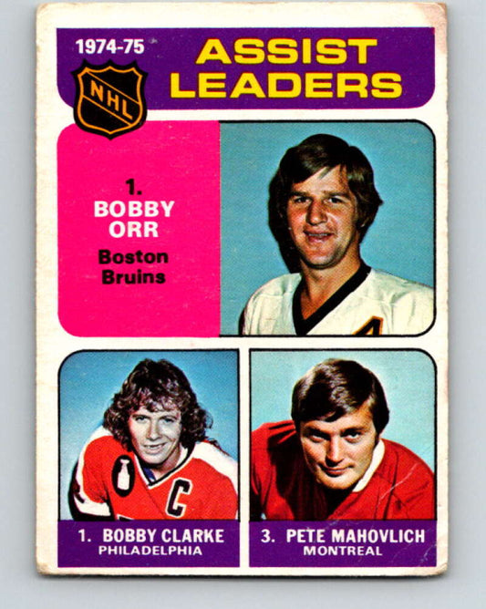 1975-76 O-Pee-Chee #209  Orr/Clarke LL   Bruins/ Flyers  V6087