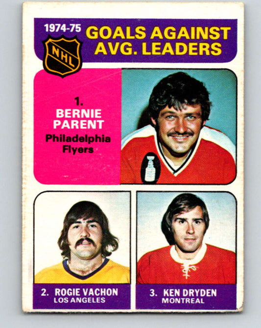 1975-76 O-Pee-Chee #213 Bernie Parent LL  Philadelphia Flyers  V6104