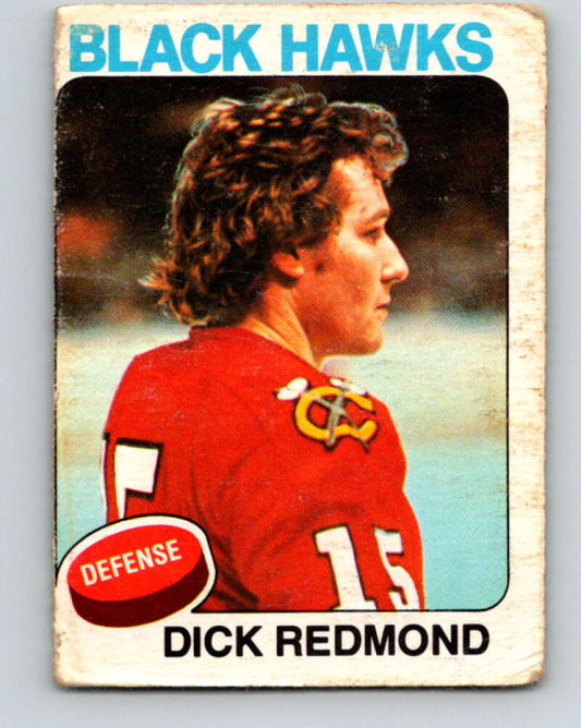 1975-76 O-Pee-Chee #218 Dick Redmond  Chicago Blackhawks  V6125