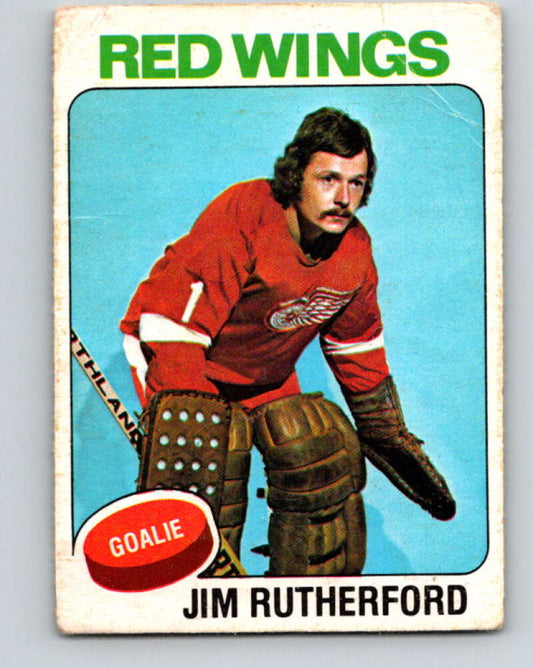 1975-76 O-Pee-Chee #219 Jim Rutherford  Detroit Red Wings  V6130
