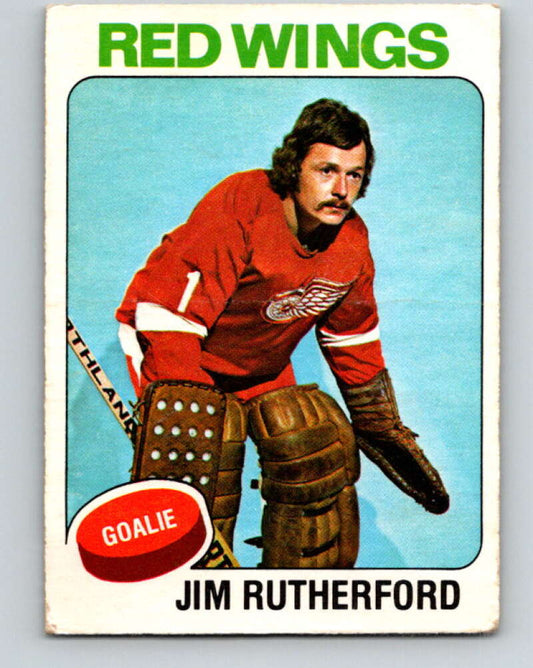 1975-76 O-Pee-Chee #219 Jim Rutherford  Detroit Red Wings  V6131