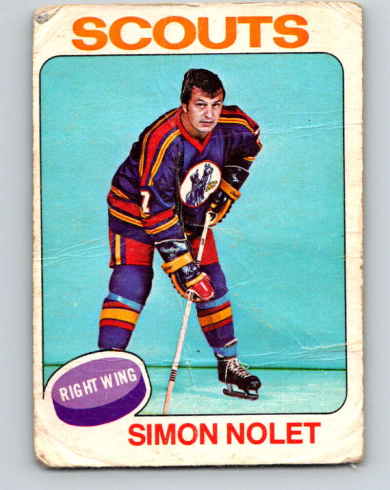 1975-76 O-Pee-Chee #220 Simon Nolet  Kansas City Scouts  V6137