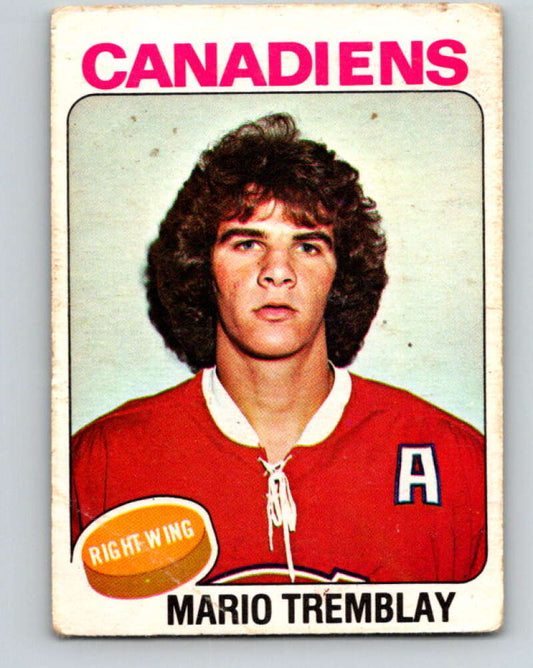1975-76 O-Pee-Chee #223 Mario Tremblay UER  RC Rookie Montreal Canadiens  V6153