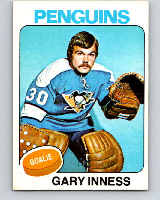 1975-76 O-Pee-Chee #227 Gary Inness  RC Rookie Pittsburgh Penguins  V6174
