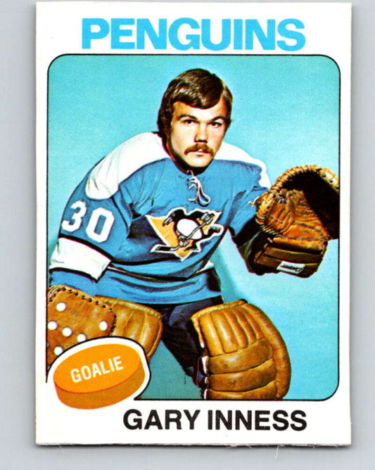 1975-76 O-Pee-Chee #227 Gary Inness  RC Rookie Pittsburgh Penguins  V6176