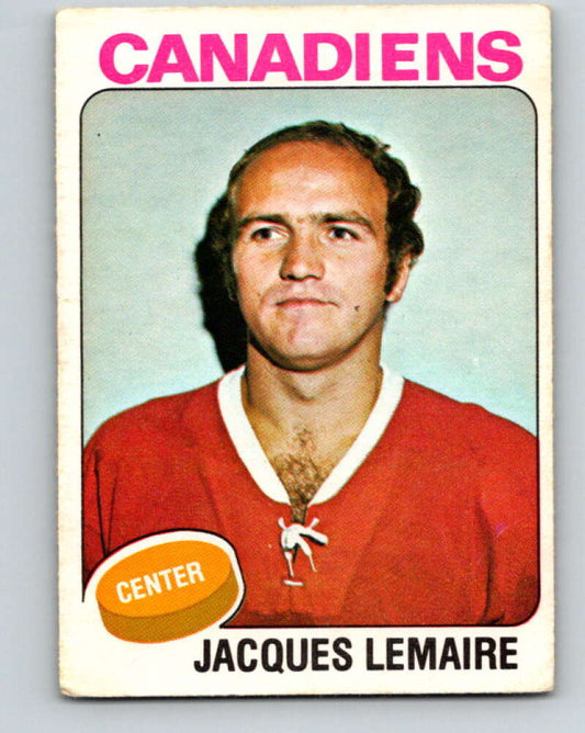 1975-76 O-Pee-Chee #258 Jacques Lemaire  Montreal Canadiens  V6308