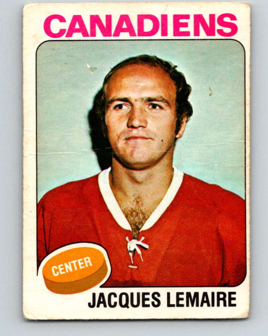 1975-76 O-Pee-Chee #258 Jacques Lemaire  Montreal Canadiens  V6309