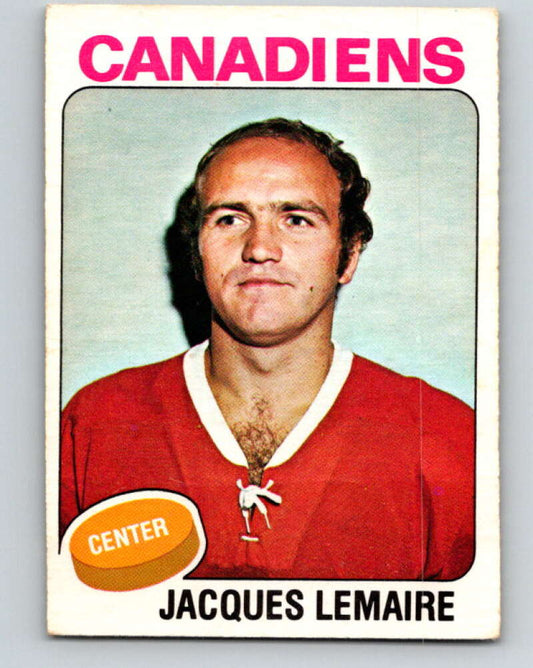 1975-76 O-Pee-Chee #258 Jacques Lemaire  Montreal Canadiens  V6310