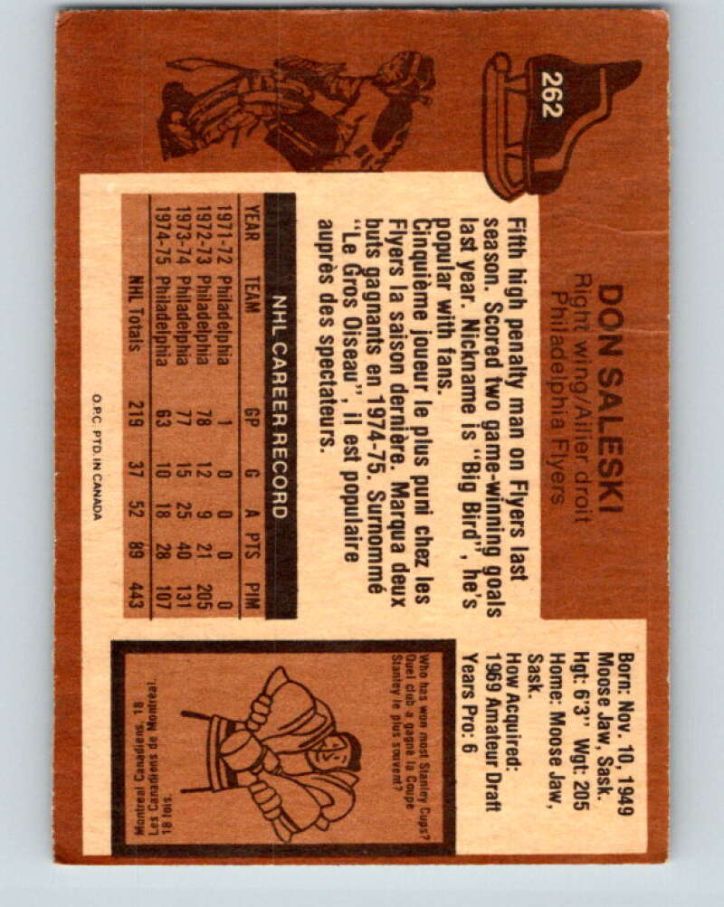 1975-76 O-Pee-Chee #261 Cesare Maniago  Minnesota North Stars  V6334