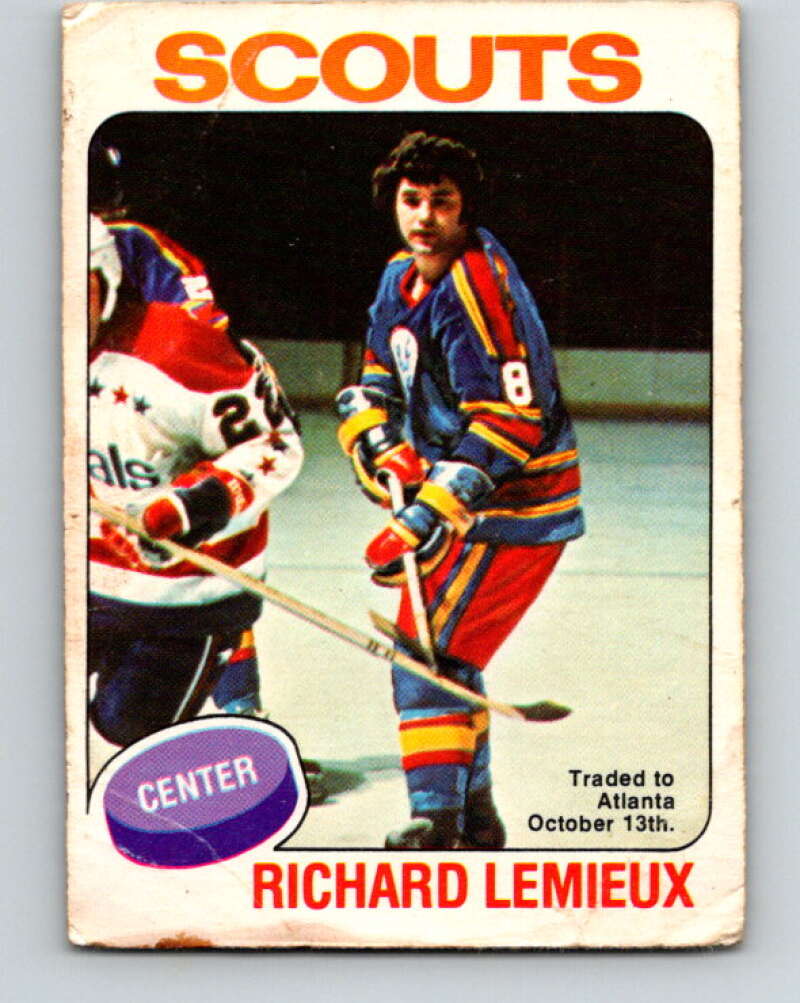 1975-76 O-Pee-Chee #274 Richard Lemieux  Kansas City Scouts  V6394