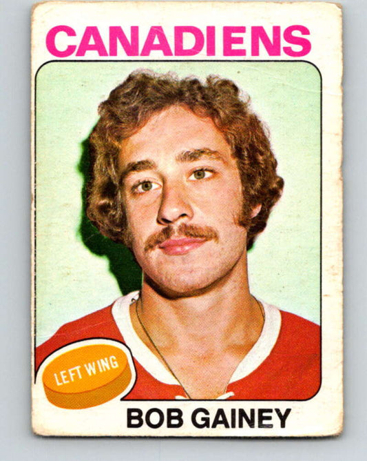 1975-76 O-Pee-Chee #278 Bob Gainey  Montreal Canadiens  V6419