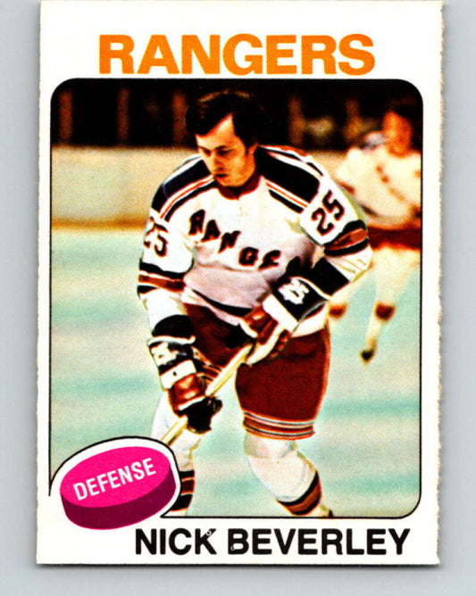 1975-76 O-Pee-Chee #279 Nick Beverley  New York Rangers  V6421