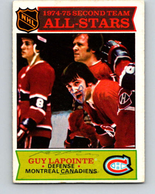 1975-76 O-Pee-Chee #293 Guy Lapointe AS  Montreal Canadiens  V6494