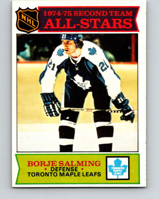 1975-76 O-Pee-Chee #294 Borje Salming AS  Toronto Maple Leafs  V6498