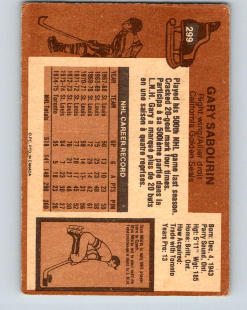 1975-76 O-Pee-Chee #300 Bernie Parent  Philadelphia Flyers  V6522