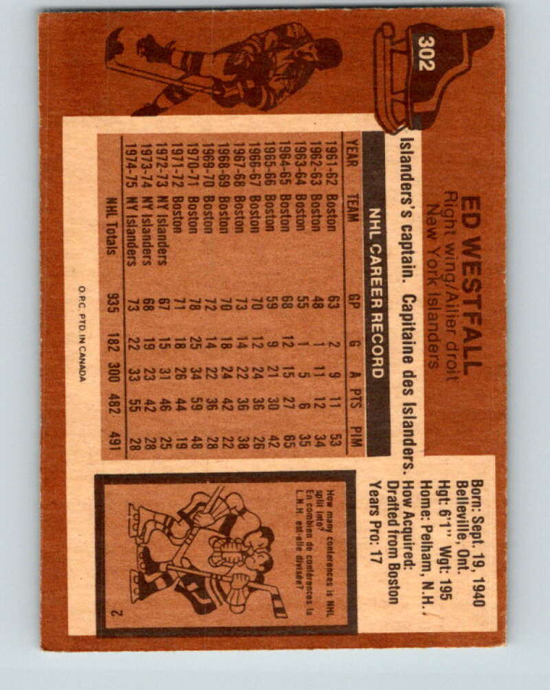 1975-76 O-Pee-Chee #303 Pete Stemkowski  New York Rangers  V6539